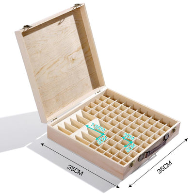 Essential Oil Storage Box Wooden 85 Slots Aromatherapy Container Organiser Case Payday Deals