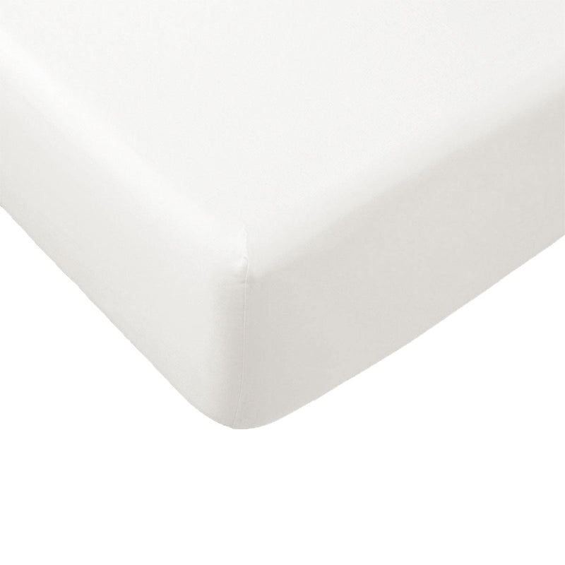 Essentially Home Living Polyester Cotton Fitted Sheet 33cm Wall Double Ivory Payday Deals