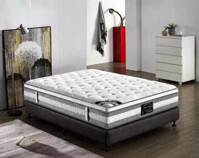 Mattress Euro Top Double Size Pocket Spring Coil with Knitted Fabric Medium Firm 34cm Thick