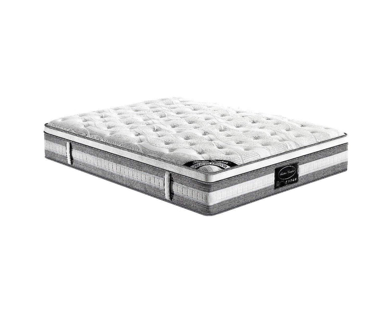 Mattress Euro Top King Size Pocket Spring Coil with Knitted Fabric Medium Firm 34cm Thick Payday Deals