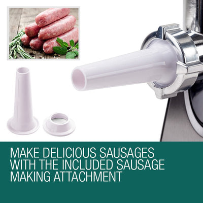 EuroChef Meat Grinder Electric Stainless Steel Mincer Sausage Kebbe Maker Payday Deals