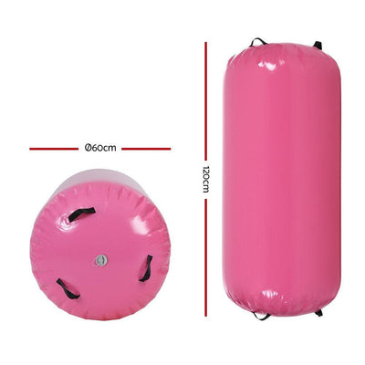 Everfit 120x60cm Inflatable Air Roll Roller Track Mat Airtrack Gymnastics Pink