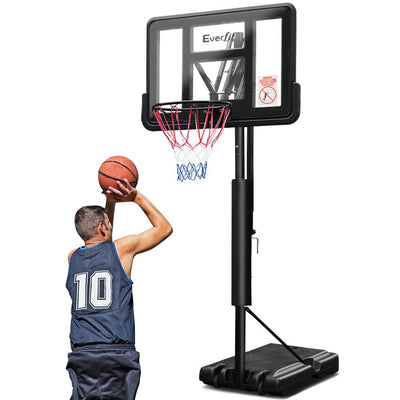 Everfit 3.05M Basketball Hoop Stand System Ring Portable Net Height Adjustable Black Payday Deals