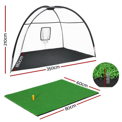 Everfit 3.5M Golf Practice Net with Driving Mat Training Target Hitting Mat Payday Deals