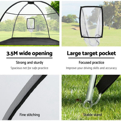 Everfit 3.5M Golf Practice Net with Driving Mat Training Target Hitting Mat Payday Deals