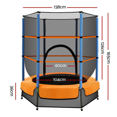 Everfit 4.5FT Trampoline Round Trampolines Kids Enclosure Outdoor Indoor Gift Payday Deals