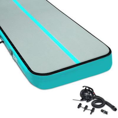 Everfit 6MX1M Airtrack Inflatable Air Track Tumbling Mat with Pump Gymnastics Mint Payday Deals