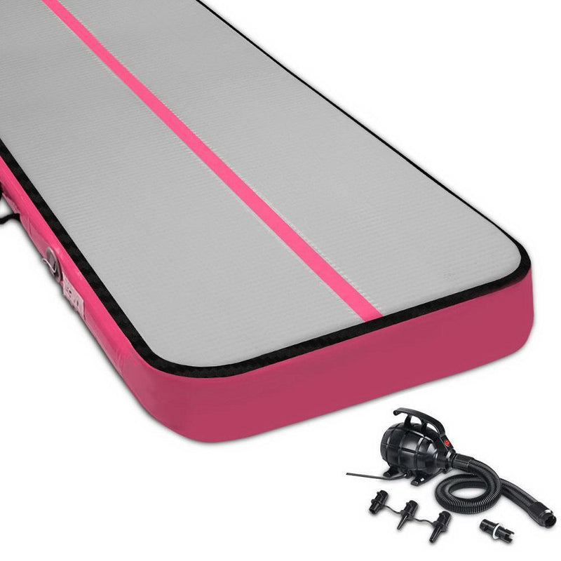 Everfit 6MX1M Airtrack Inflatable Air Track Tumbling Mat with Pump Gymnastics Pink
