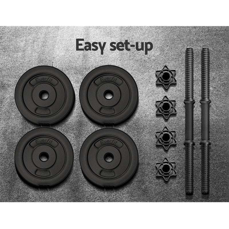 Everfit 7KG Dumbbells Dumbbell Set Weight Plates Home Gym Fitness Exercise Payday Deals