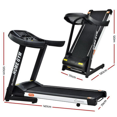 Everfit Electric Treadmill 43cm Incline Running Home Gym Fitness Machine Black