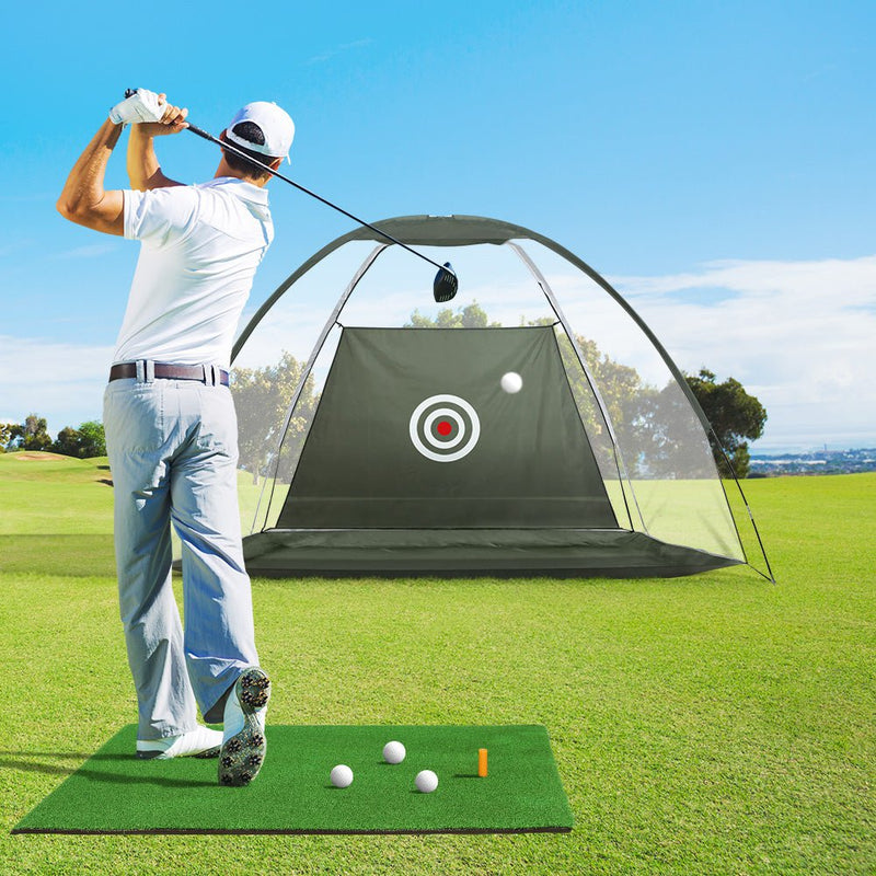 Everfit Golf Practice Net And Training Mat Driving Range Target Hitting Mat Payday Deals