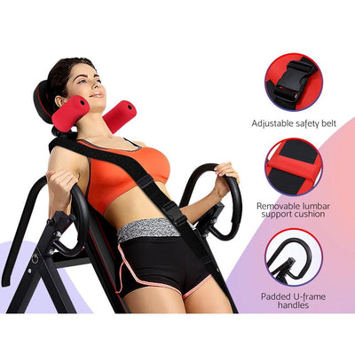Everfit Inversion Table Gravity Stretcher Inverter Foldable Home Fitness Gym Payday Deals
