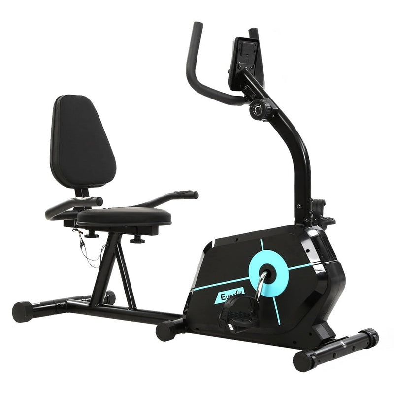Everfit Magnetic Recumbent Exercise Bike Fitness Cycle Trainer Gym Equipment Payday Deals