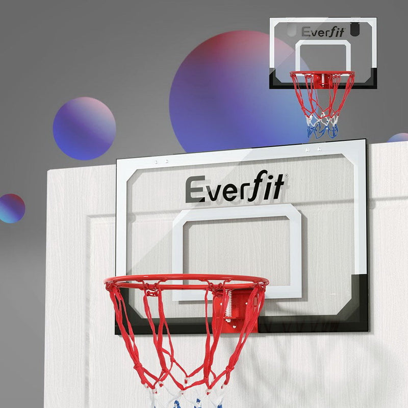 Everfit Mini Basketball Hoop Door Wall Mounted Kids Sport Backboard Indoor Black Payday Deals