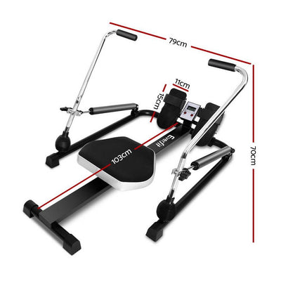 Everfit Rowing Exercise Machine Rower Hydraulic Resistance Fitness Gym Cardio Payday Deals