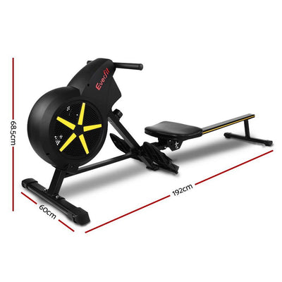 Everfit Rowing Exercise Machine Rower Resistance Fitness Home Gym Cardio Air Payday Deals
