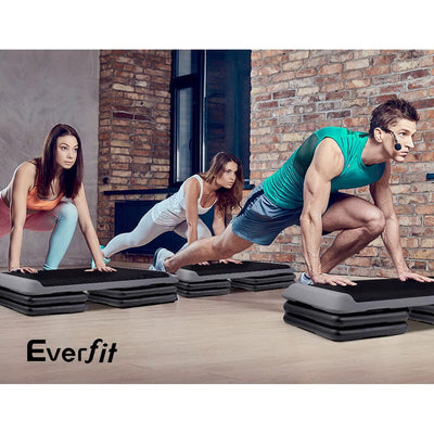 Everfit Set of 2 Aerobic Step Risers Exercise Stepper Block Fitness Gym Workout Bench Payday Deals