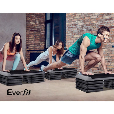 Everfit Set of 4 Aerobic Step Risers Exercise Stepper Workout Gym Fitness Bench Platform Payday Deals