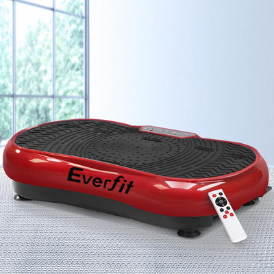 Everfit Vibration Machine Plate Platform Body Shaper Home Gym Fitness Maroon Payday Deals
