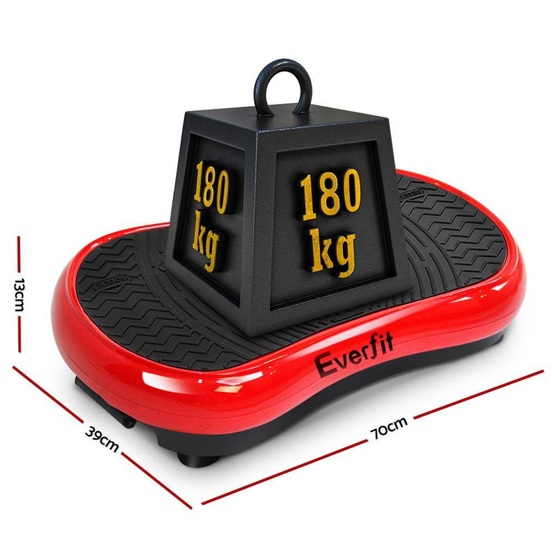 Everfit Vibration Machine Plate Platform Body Shaper Home Gym Fitness Red Payday Deals