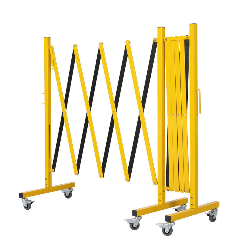 Expandable Portable Safety Barrier With Castors 510cm Retractable Isolation Fence Payday Deals