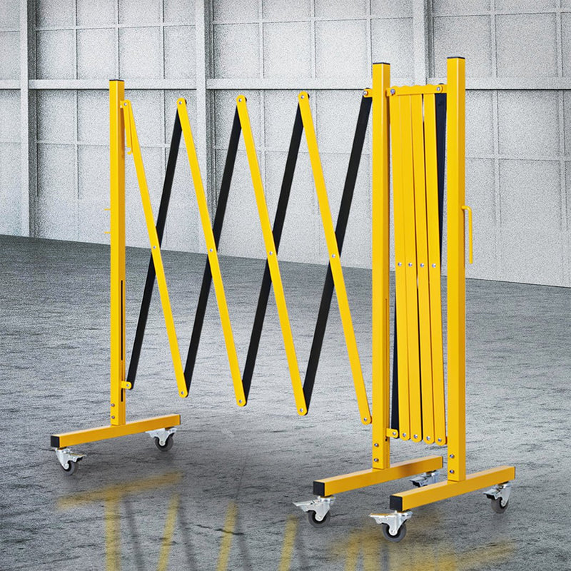 Expandable Portable Safety Barrier With Castors 510cm Retractable Isolation Fence Payday Deals