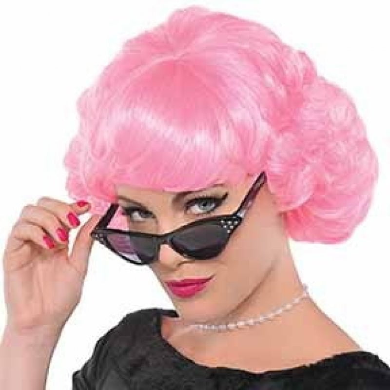 Fab 50s Pink Lady Wig - Rock & Roll Costume Accessory Payday Deals