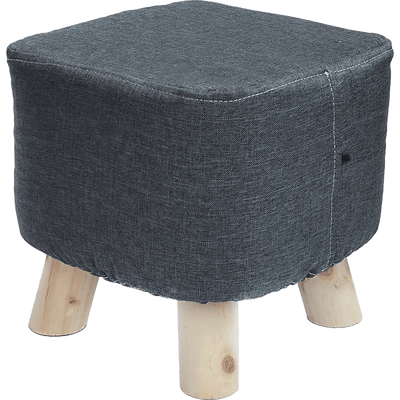 Fabric Ottoman Foot Stool Rest Pouffe Footstool Wood Storage Padded Seat Payday Deals