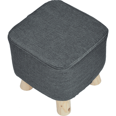 Fabric Ottoman Foot Stool Rest Pouffe Footstool Wood Storage Padded Seat Payday Deals