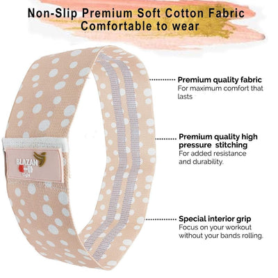 Fabric Resistance Booty Bands Set of 3 Non-Slip Booty Bands Same Sizes