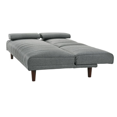 Fabric Sofa Bed with Cup Holder 3 Seater Lounge Couch - Light Grey Payday Deals