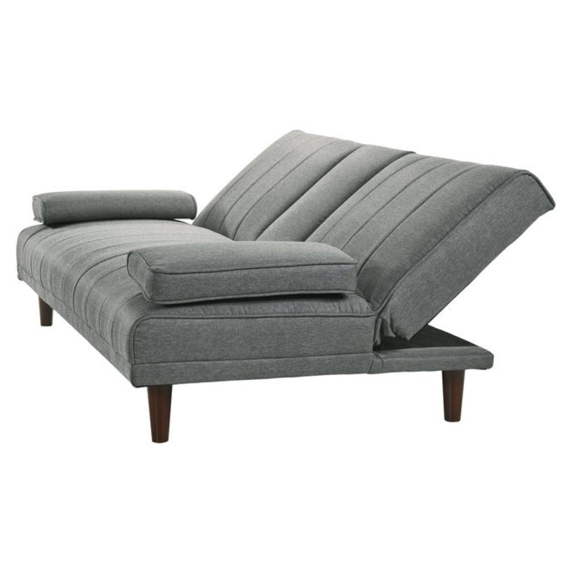 Fabric Sofa Bed with Cup Holder 3 Seater Lounge Couch - Light Grey Payday Deals