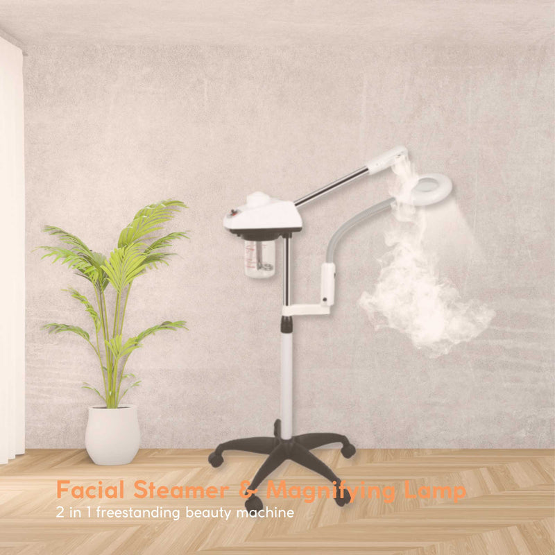 Facial Steamer and Magnifying Lamp 2in1 Beauty Machine Face Spa Magnifier Stand Payday Deals