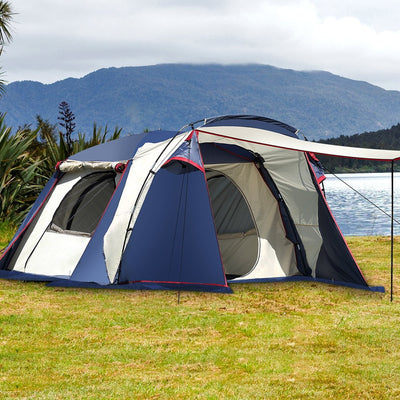 Family Camping Tent Tents Portable Outdoor Hiking Beach  4-6 Person Shade Shelter Payday Deals