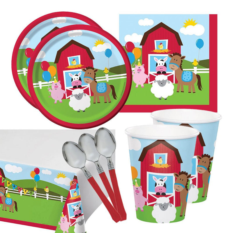 Farmhouse Barnyard 16 Guest Deluxe Tableware Pack Payday Deals