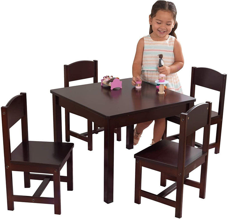 Farmhouse Table & 4 Chair Set (Brown) Payday Deals