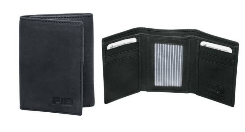 FIB RFID Leather Tri-Fold Men&