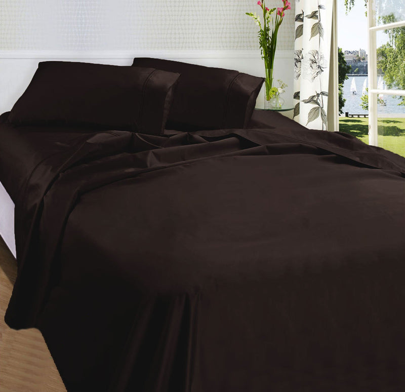 Fieldcrest 875TC Egyptian Cotton Sateen Sheet Set Chocolate Queen Payday Deals