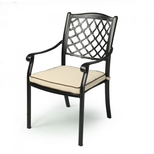 Fiji Metal Outdoor Dining chair with cushions (1 pair) Payday Deals