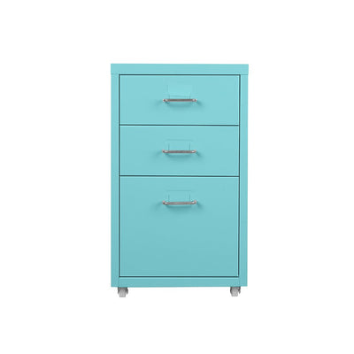 Filing Cabinet Storage Cabinets Steel Metal Home Office Organise 3 Drawer Blue Payday Deals