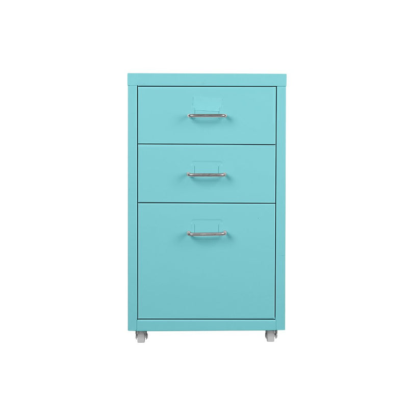 Filing Cabinet Storage Cabinets Steel Metal Home Office Organise 3 Drawer Blue Payday Deals