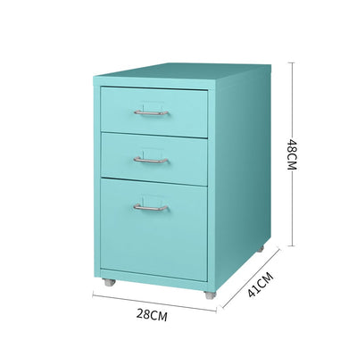 Filing Cabinet Storage Cabinets Steel Metal Home Office Organise 3 Drawer Blue Payday Deals