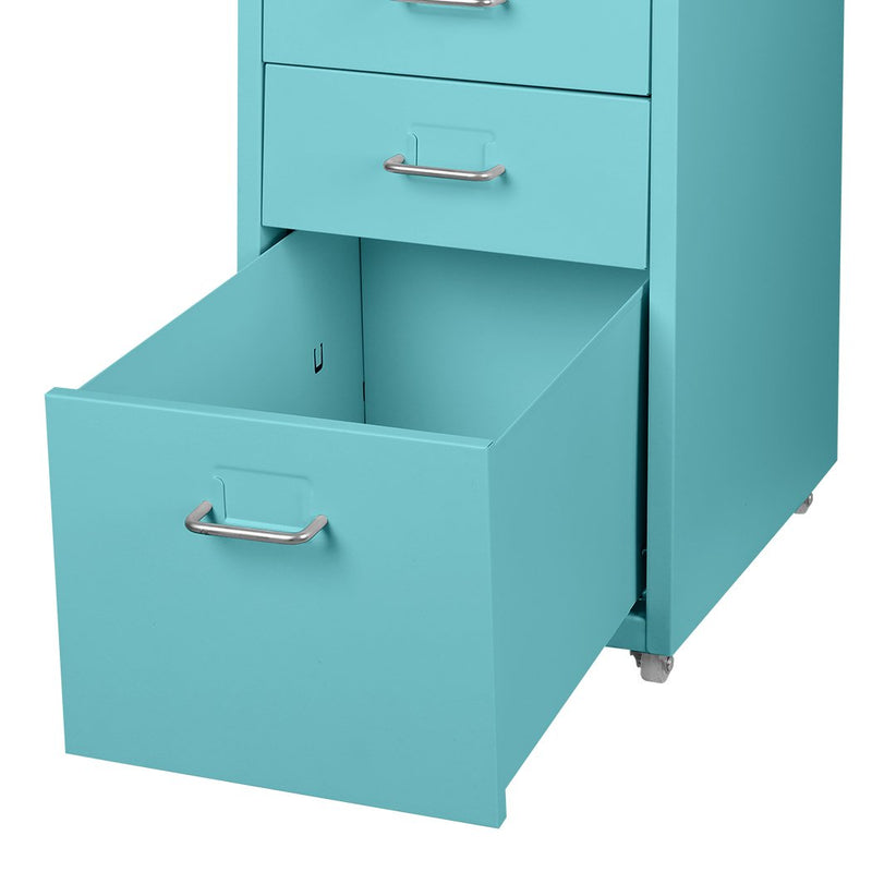 Filing Cabinet Storage Cabinets Steel Metal Home Office Organise 3 Drawer Blue Payday Deals