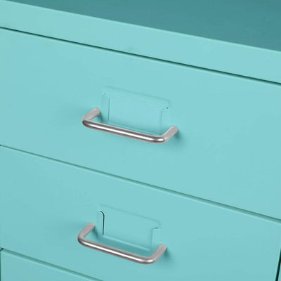 Filing Cabinet Storage Cabinets Steel Metal Home Office Organise 3 Drawer Blue Payday Deals