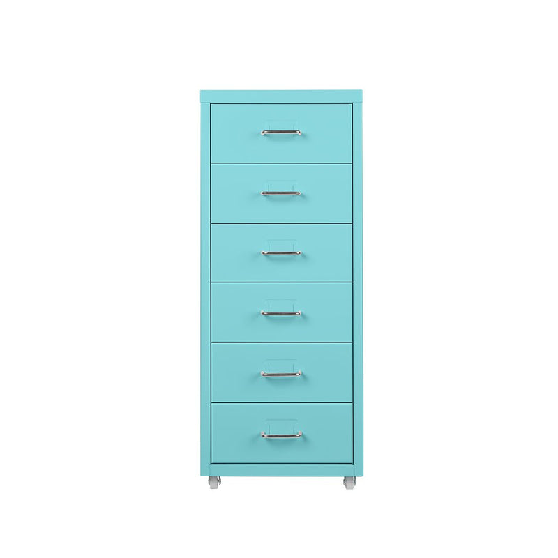 Filing Cabinet Storage Cabinets Steel Metal Home Office Organise 6 Drawer Blue Payday Deals