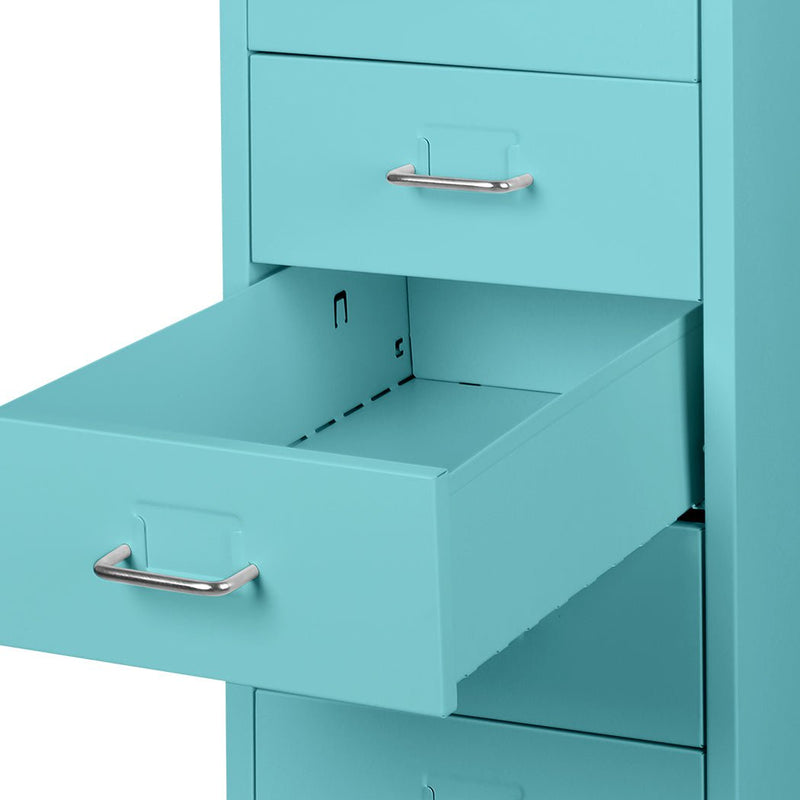 Filing Cabinet Storage Cabinets Steel Metal Home Office Organise 6 Drawer Blue Payday Deals