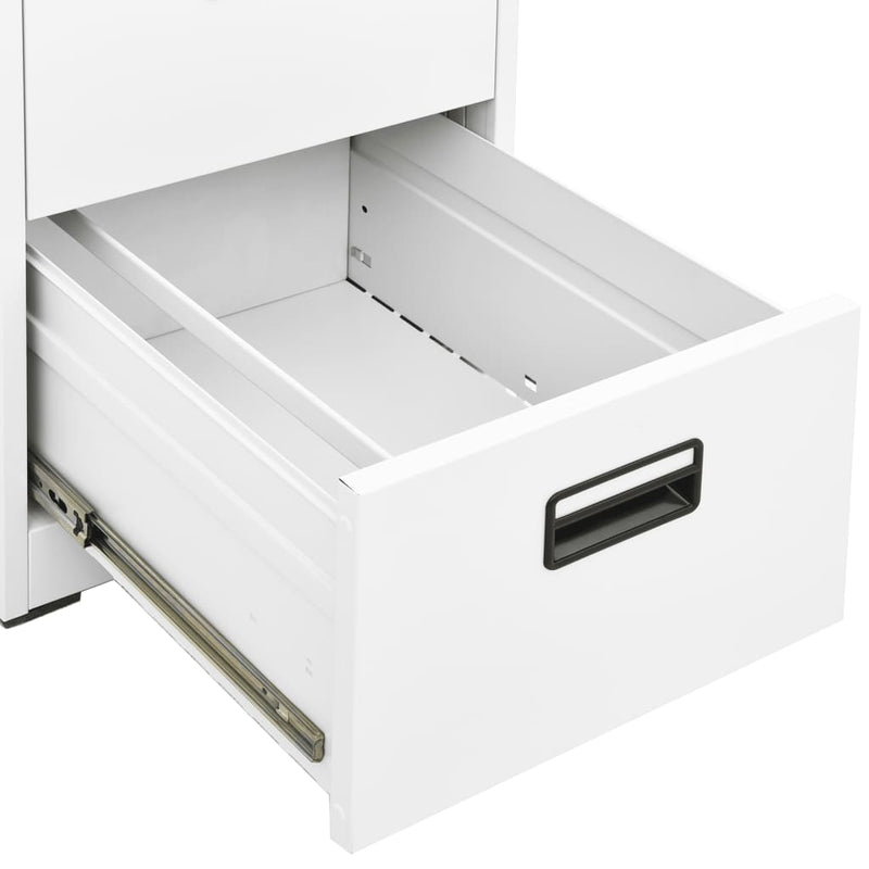 Filing Cabinet White 46x62x72.5 cm Steel Payday Deals