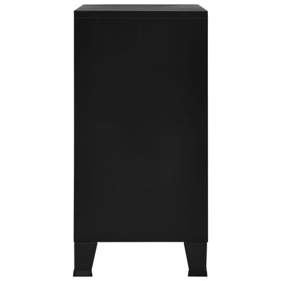 Filing Cabinet with 4 Doors Industrial Black 75x40x80 cm Steel Payday Deals