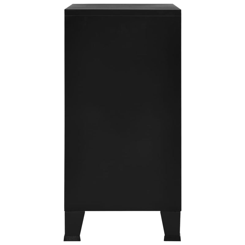 Filing Cabinet with 4 Doors Industrial Black 75x40x80 cm Steel Payday Deals