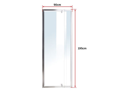 820-900 Finger Pull Wall to Wall Shower Screen By Della Francesca Payday Deals